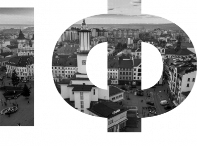Значок Ivano-Frankivsk Black & White 2