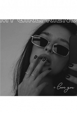 Худи унисекс "MY GIRLFRIEND" your photo and text 2