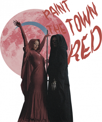 Свитшот унисекс TM Gildan Doja Cat Paint The Town Red 2