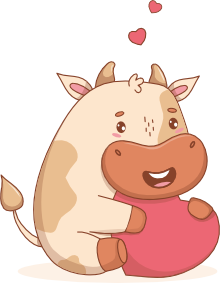 Футболка оверсайз FATLINE Бык с Сердцем Валентинкой 2