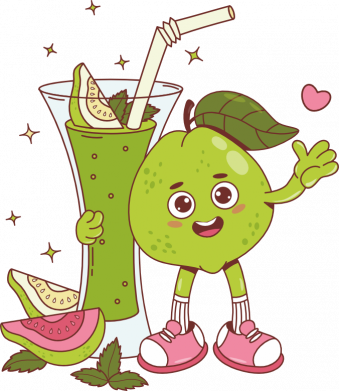 Блокнот А5 Гуава персонаж с зеленым коктейлем 2