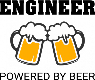 Принт Фартук Engineer Powered By Beer, Фото № 2 - FATLINE