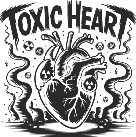 Шеврон прямоугольный ТОКСИЧЕСКОЕ СЕРДЦЕ 2