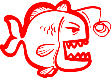 Майка-тельняшка Crazy fish 2