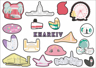 Чохол з розділу Авторські принти Харків стікерпак для Apple iPhone 15 Pro 2