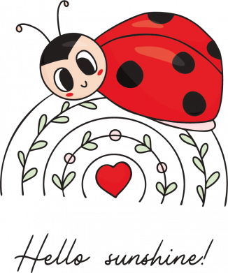 Мила божа корівка на веселці