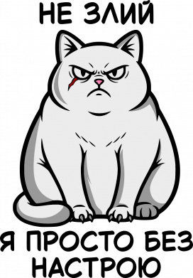 Чехол из раздела Кот не злой, я просто без настроения для Xiaomi Redmi Note 12 Pro Plus 5G 2