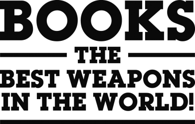Принт Шеврон круглий Books the best weapons in the world, Фото № 2 - FATLINE