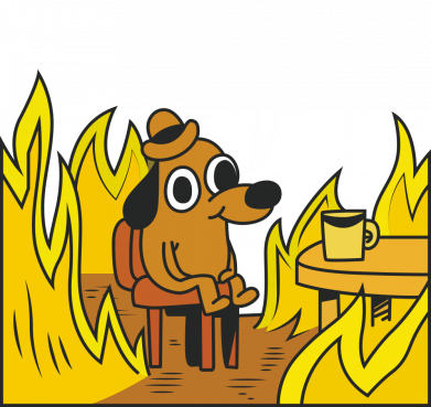 Чоловіча худі на блискавці This is fine 2