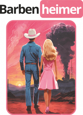 Шеврон прямокутний Барбенхеймер-Барбі Опенхеймер 2