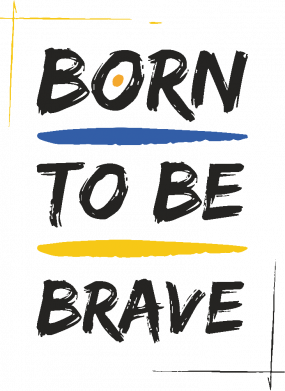 Шеврон прямоугольный Born to be Brave 2