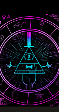 Чехол из раздела Gravity Falls Neon Bill Cipher для Apple iPhone 14 2