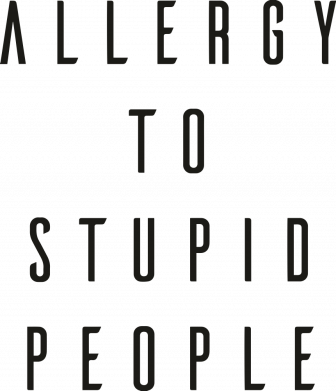 Шеврон закруглений прямокутний Allergy To Stupid People 2