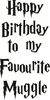 Принт Флажок настольный Happy birthday, my favourite muggle!, Фото № 2 - FATLINE
