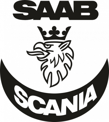 Шеврон прямоугольный Scania SAAB logo 2