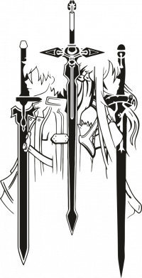 Принт Чохол для Samsung A51 Kirito and Asuna's sword, Фото № 2 - FATLINE