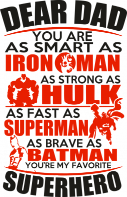 Dear dad superhero
