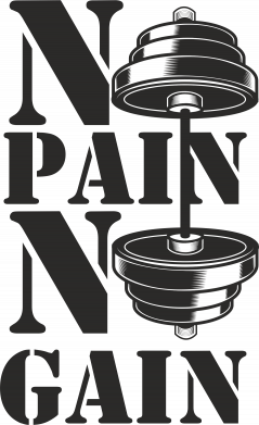 No pain no gain гантеля