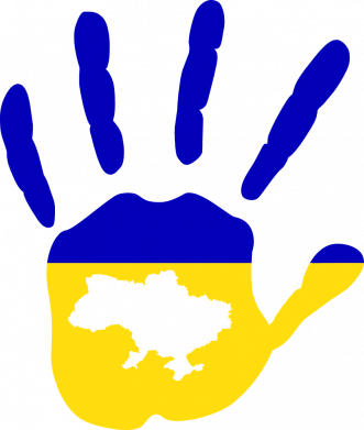 Рука флаг Украины
