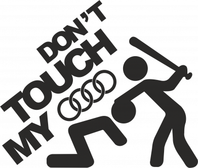 Футболка спортивная унисекс Don`t touch my AUDI 2