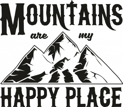 Принт Шеврон закруглений прямокутний Mountains happy place, Фото № 2 - FATLINE