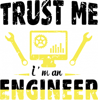 Принт Шеврон загострений щит Trust me im an engineer, Фото № 2 - FATLINE