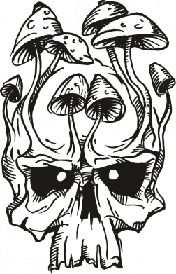 Кружка 320ml Череп з Грибами 2