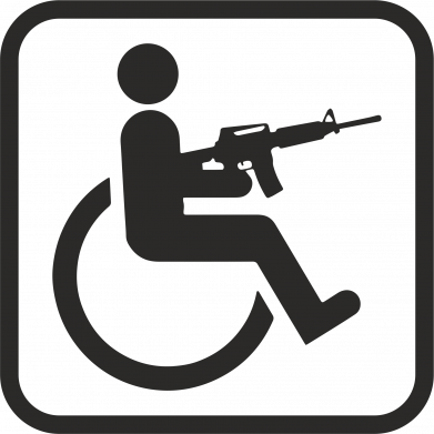 Наклейка Человек с инвалидностью М16 рамка 2
