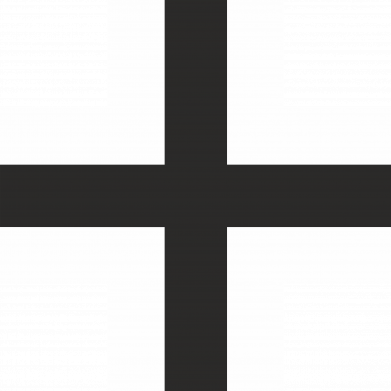 Хрест на техніці ЗСУ двоколірний