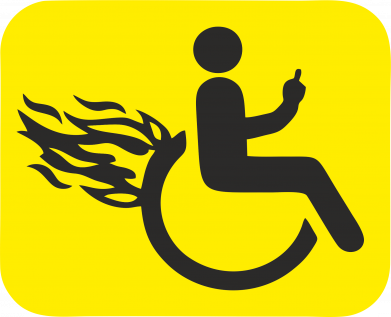 Наклейка Быстрый человек с инвалидностью 2