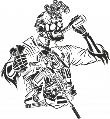 Фляга Скелет с бутылкой 2