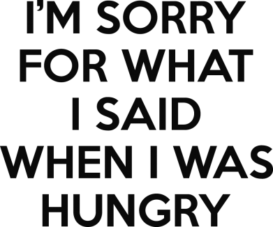 Чехол из раздела Любителям еды I'm sorry for what i said when i was hungry для Oppo A53/A32/A33 2