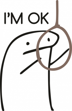 Футболка премиум мужская FATLINE I'm ok meme 2