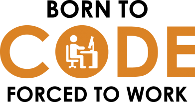 Кружка двухцветная 320ml Born to code forced to work 2