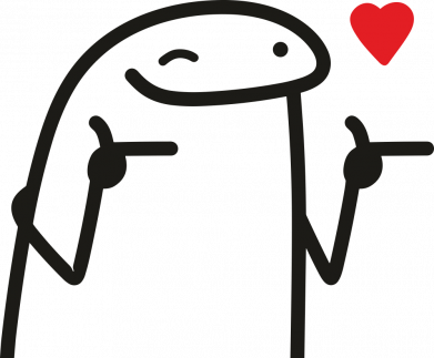 Влюбленный человечек с сердечком