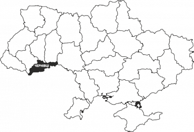 Черновцы на карте Украины