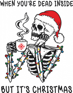 Принт Кружка-хамелеон Christmas dead inside, Фото № 2 - FATLINE