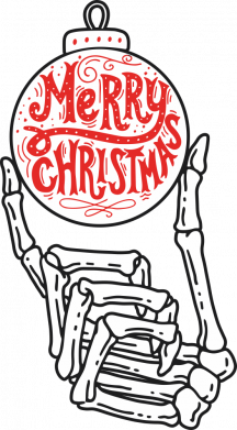 Принт Кружка-хамелеон Skeleton Merry Christmas, Фото № 2 - FATLINE