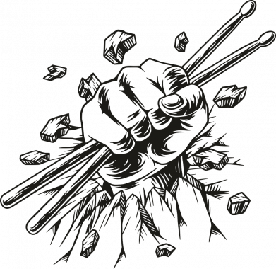 Кружка 320ml Drummer's hand 2