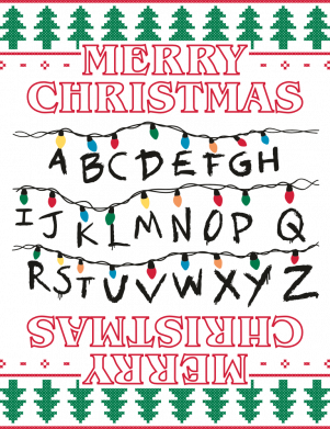 Кружка двухцветная 320ml Merry Christmas Stranger Things 2