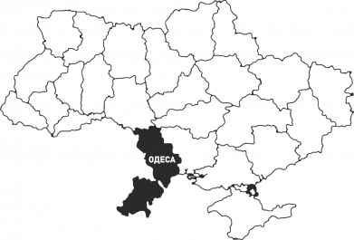 Одесса на карте Украины