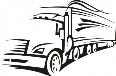 Шеврон круглый Truck line art 2