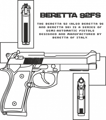 Бандана-труба Beretta 92FS 2