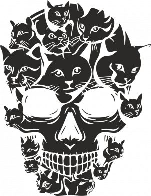Череп из котиков