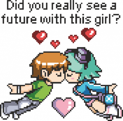 Скотт Пилигрим и Рамона целуются