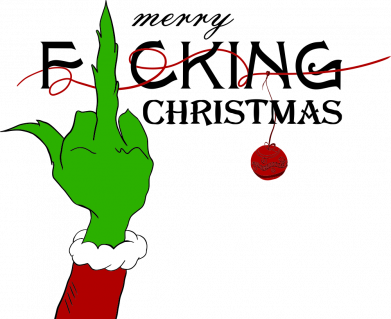 Шеврон круглый Merry fckng christmas 2