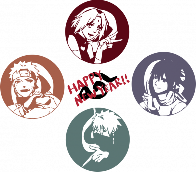 Кружка 320ml Новогодний Наруто 2