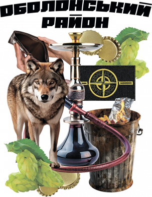 Шеврон круглый Оболонский район 2