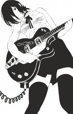 Шеврон прямоугольный Резе с гитарой 2