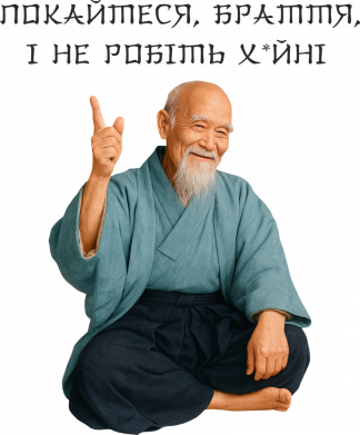 Термокружка негерметичная Davos Морихей Уэсиба мем покайтесь братья 2